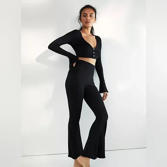 Free People Soul Mate Ribbed Flare Pant - Picture 2 of 3